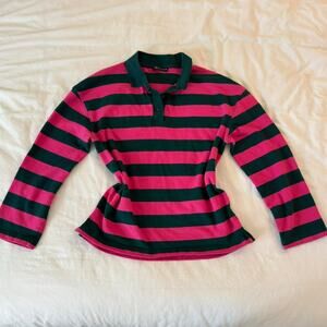 Pink and green striped